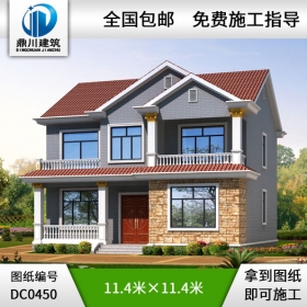 新農(nóng)村二層小別墅設(shè)計(jì)施工圖及效果圖_農(nóng)村二層房屋設(shè)計(jì)圖紙,鼎川別墅圖紙