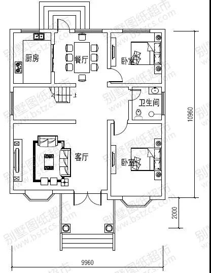 新農村三層帶露臺自建房戶型圖