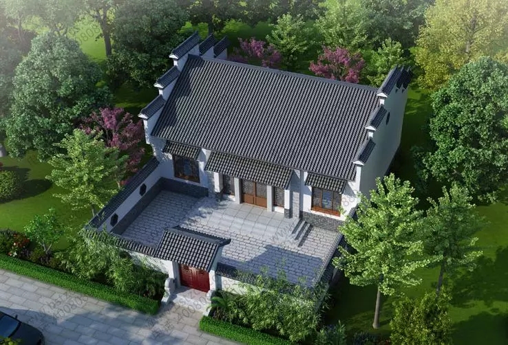 12.9米×9米，中式徽派一層別墅，回農(nóng)村12萬就能建！