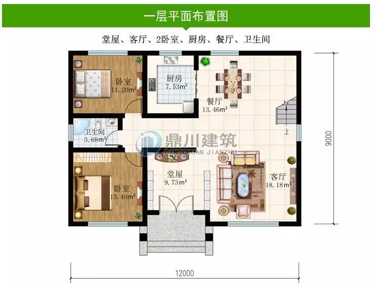 【新品】12×9 二層帶堂屋露臺經(jīng)濟型小別墅，回村建只要26萬！