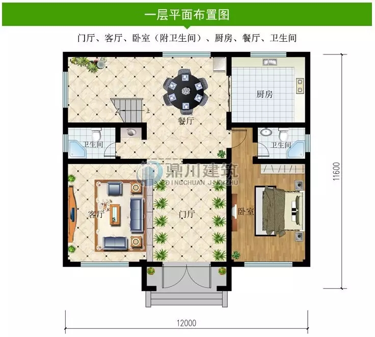 12×11.6米，25萬建二層農(nóng)村別墅，戶型好到全家人都滿意！