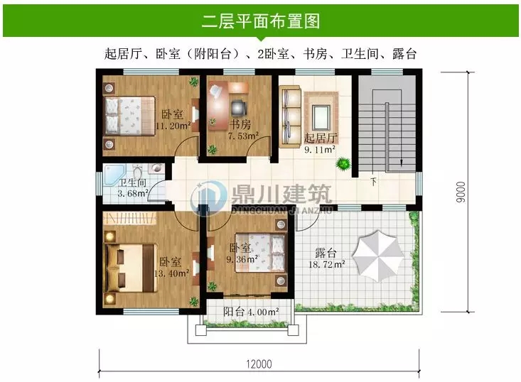 【新品】12×9 二層帶堂屋露臺經(jīng)濟型小別墅，回村建只要26萬！