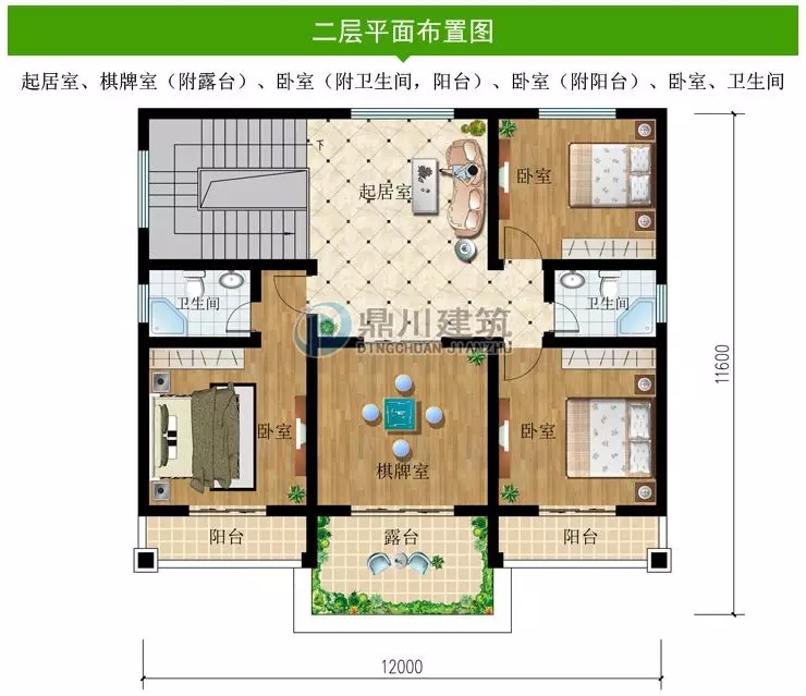 12×11.6米，25萬建二層農(nóng)村別墅，戶型好到全家人都滿意！
