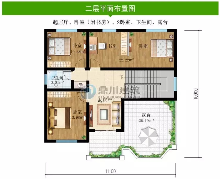 【新品】11.1×10.9米，新農村二層經濟型小別墅，18萬造價喜歡嗎？