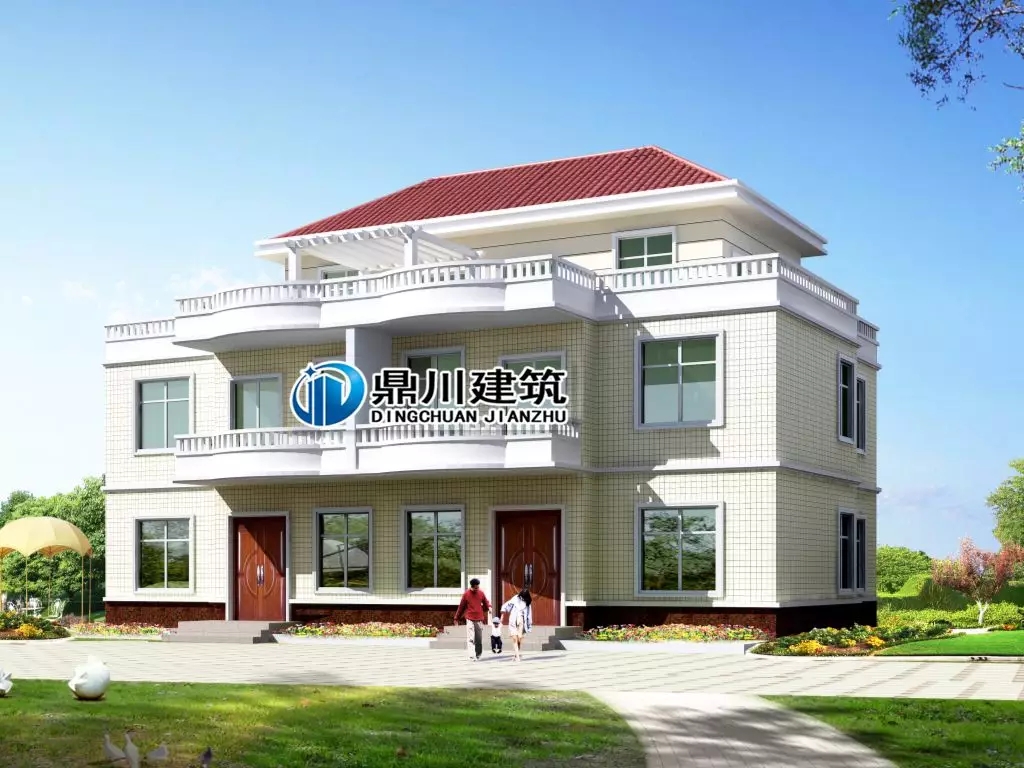 這款農村二層雙拼別墅，有顏又省錢，經濟實用施工也簡單！